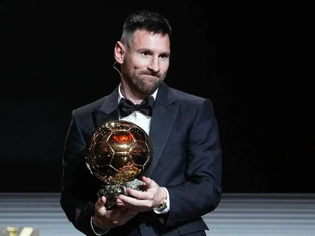  Lionel Messi the goat won the Ballon d'Or award